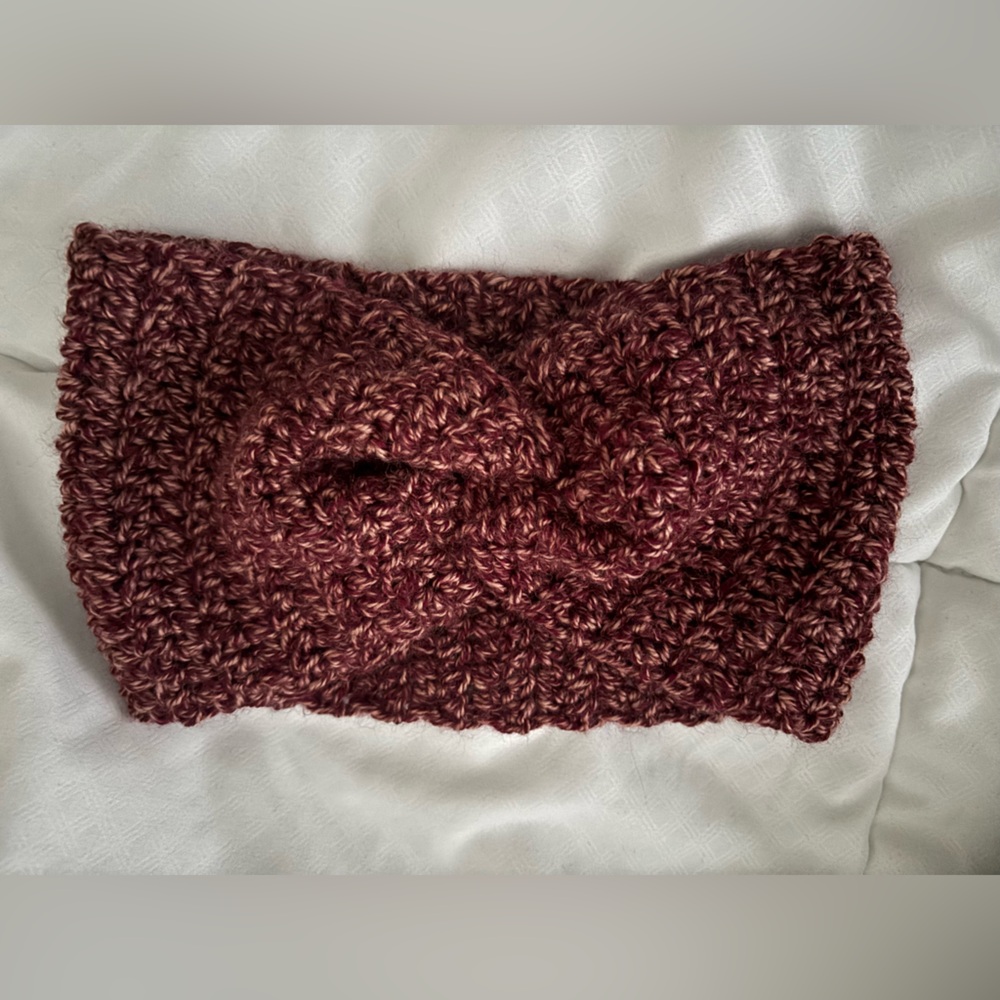 Handmade Burgundy Earwarmer